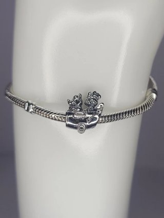 Charm Pandora Mickey y Minnie en Avión S925