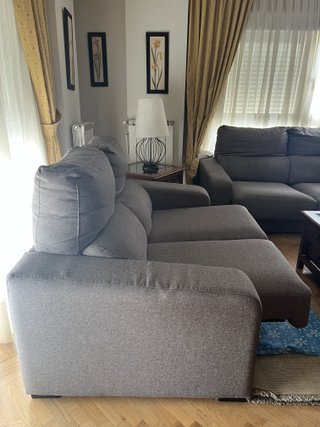 Sofá cama gris extensible