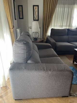 Sofá cama gris extensible