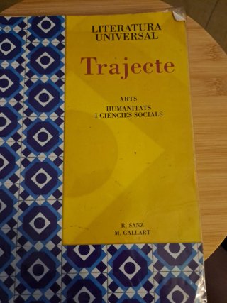 Trajecte, Batxillerat literatura universal