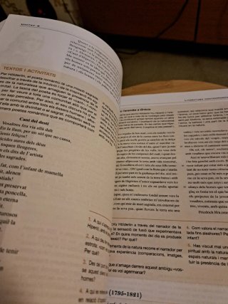 Trajecte, Batxillerat literatura universal