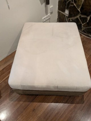 Puff Sofá, con Canape Beige/Marrón, para almacena