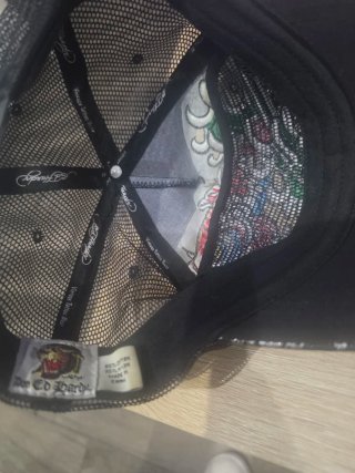 Gorra Ed Hardy Negra con Diseño de Pez