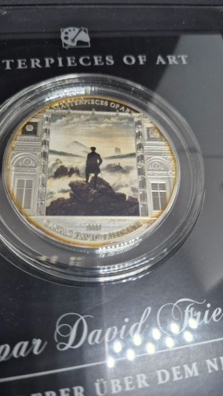 Moneda Joya Masterpieces of art de 3Oz de plata.