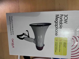 Megáfono Portátil Recargable 30W con Sirena