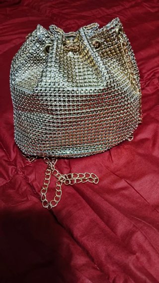 Bolso fiesta dorado estilo vintage