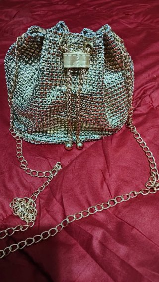Bolso fiesta dorado estilo vintage