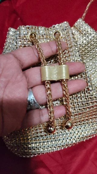 Bolso fiesta dorado estilo vintage