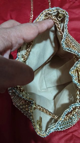 Bolso fiesta dorado estilo vintage