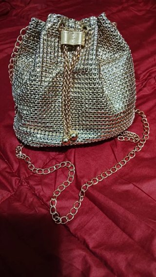 Bolso fiesta dorado estilo vintage