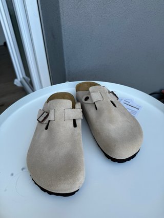 Birkenstock Boston 41 Beige Camoscio