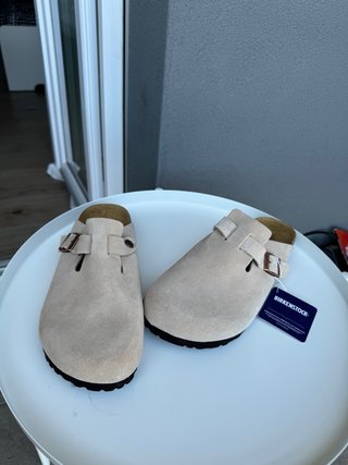 Birkenstock Boston 41 Beige Camoscio