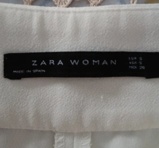 Pantalón Zara Blanco Talla S