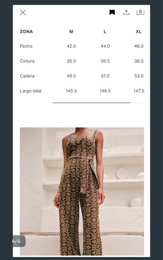 Mono Zara bordado Talla M