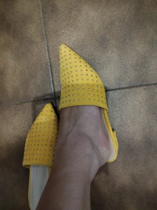 Zapatos planos Moda Plus amarillos talla 36