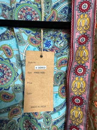 Kimono de seda estampado mujer