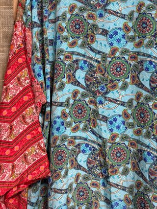 Kimono de seda estampado mujer