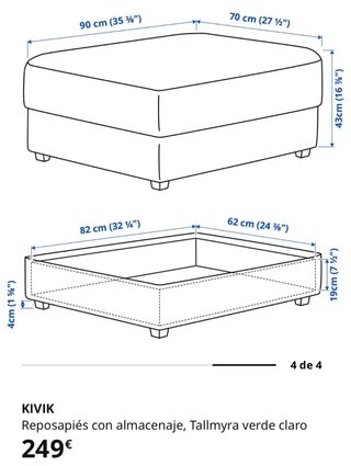 Reposapiés KIVIK Ikea Tallmyra verde claro