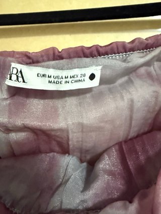 Vestido Zara Tie-Dye Plisado