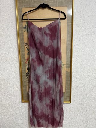 Vestido Zara Tie-Dye Plisado