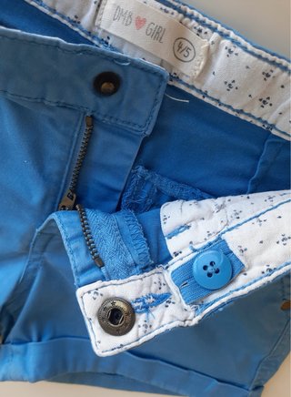 Pantalones cortos azules para niña