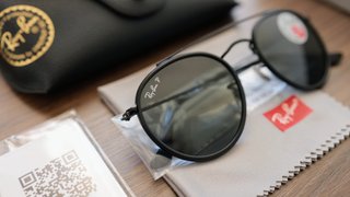 Gafas Ray-Ban Polarizadas Negras De Puente Doble