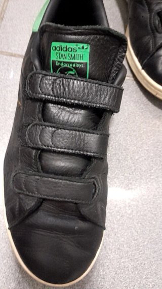 Adidas Stan Smith Velcro Negro Verde