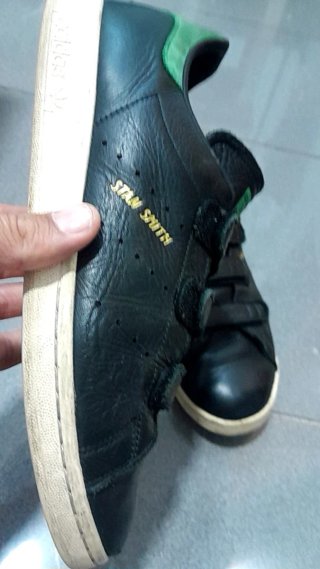 Adidas Stan Smith Velcro Negro Verde