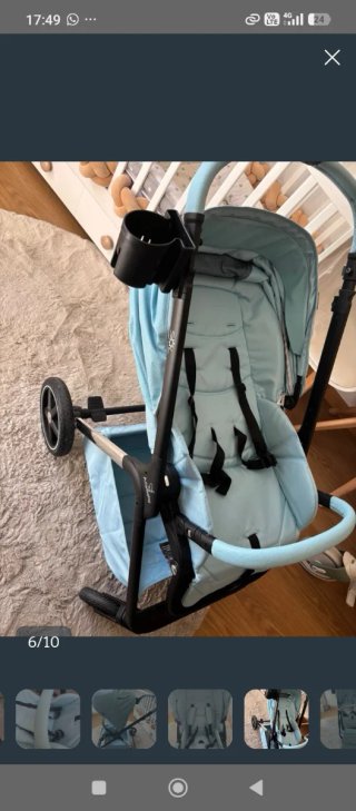Silla de paseo bebé color azul claro adababy sol