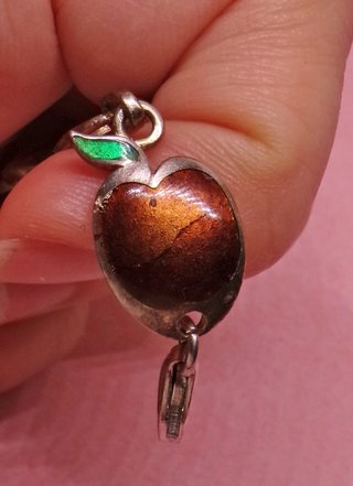 ARGENTO 925 braccialetto smaltato vintage anni 70
