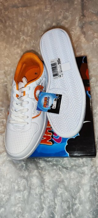 Zapatillas Naruto Shippuden Blancas y Naranja 38