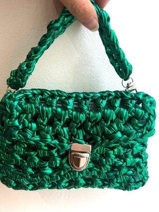 Pochette verde smeraldo da sera