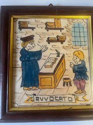 Mattonella ceramica Avvocato da appendere