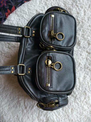 Bolso Zara marrón con bolsillos