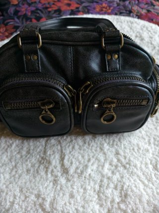 Bolso Zara marrón con bolsillos