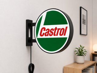 Cartel Luminoso LED Castrol Retro