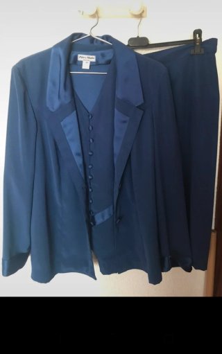 Traje de ceremonia azul 3 piezas