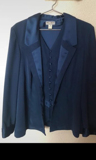 Traje de ceremonia azul 3 piezas