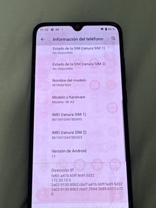 Xiaomi Mi A3 Caja *parte de detras rota