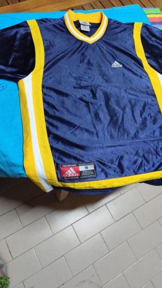 Maglietta Adidas Blu/Gialla Taglia M