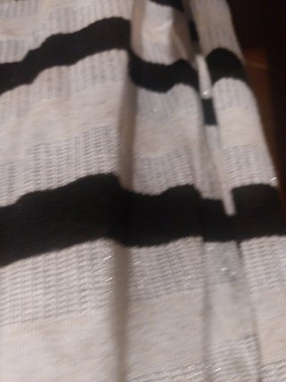 Vestido de punto rayas beige, gris y negro