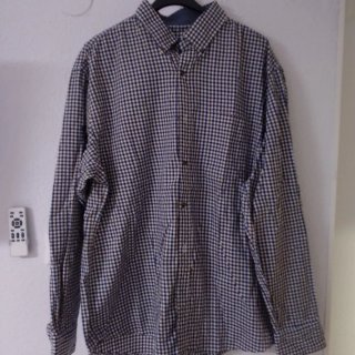 Camisa de cuadros hombre azul y blanco