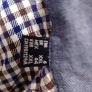 Camisa de cuadros hombre azul y blanco