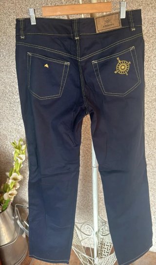 Pantalones Verano Talla 48 Azul