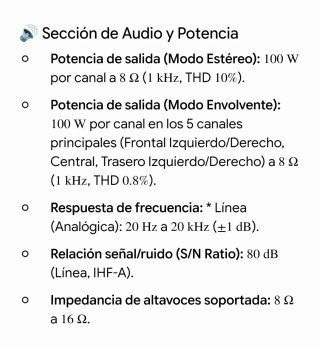 Amplificador HiFi Home cinema JVC RX-5062
