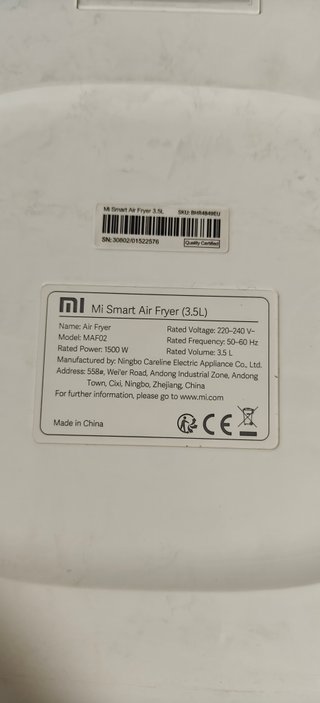 Freidora Aire Xiaomi Mi Smart 3.5L
