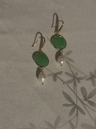 Orecchini perle fiume ottone placcato oro
