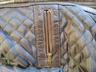 Chaqueta de cuero vintage auténtica