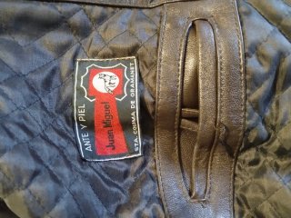 Chaqueta de cuero vintage auténtica