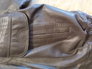 Chaqueta de cuero vintage auténtica